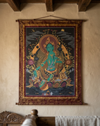 Green Tara Thangka Painting
