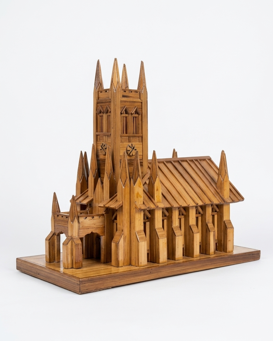 Christ Church Shimla bamboo miniature close-up detail