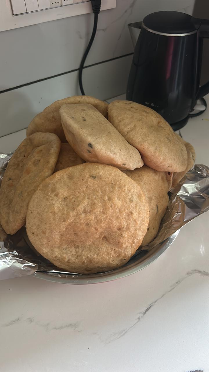 Stuffed Black Chana Bhaturu