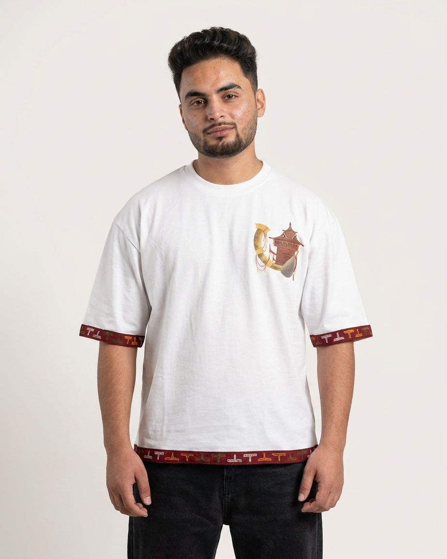 Himachali Oversized Kullu Patti T-Shirt (240 GSM)