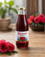 Buransh Rhododendron squash bottle, made by women's self-help group in Shimla