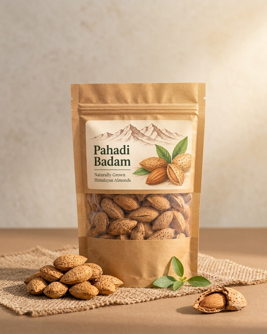 Himachali badam in shell – crack fresh at home – Himflavours dry fruits
