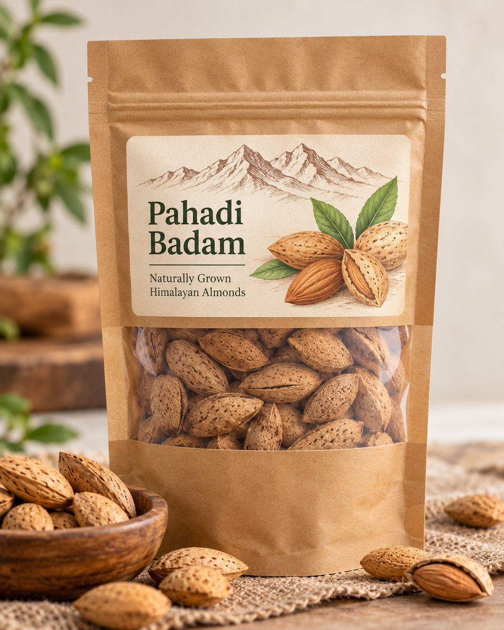In-shell Pahadi almonds grown by farmers of Himachal Pradesh