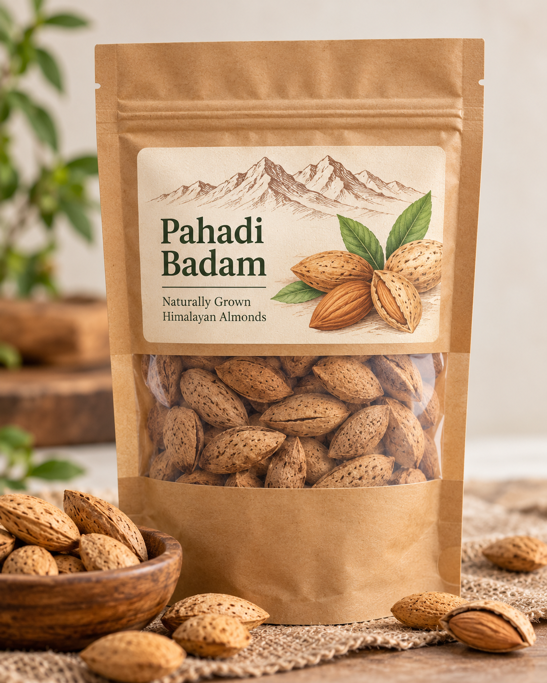 In-shell Pahadi almonds grown by farmers of Himachal Pradesh