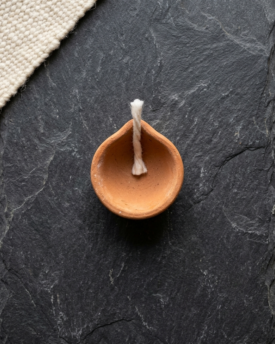 Handmade Clay Diyas with Cotton Wicks