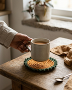 Natural Jute Coasters (4-Inch, Set of 6)