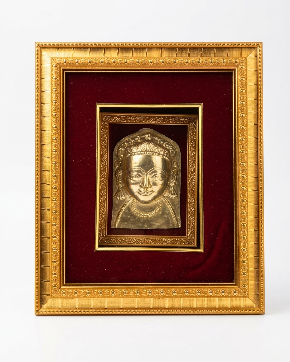 Framed Devta Mukh Metalcraft