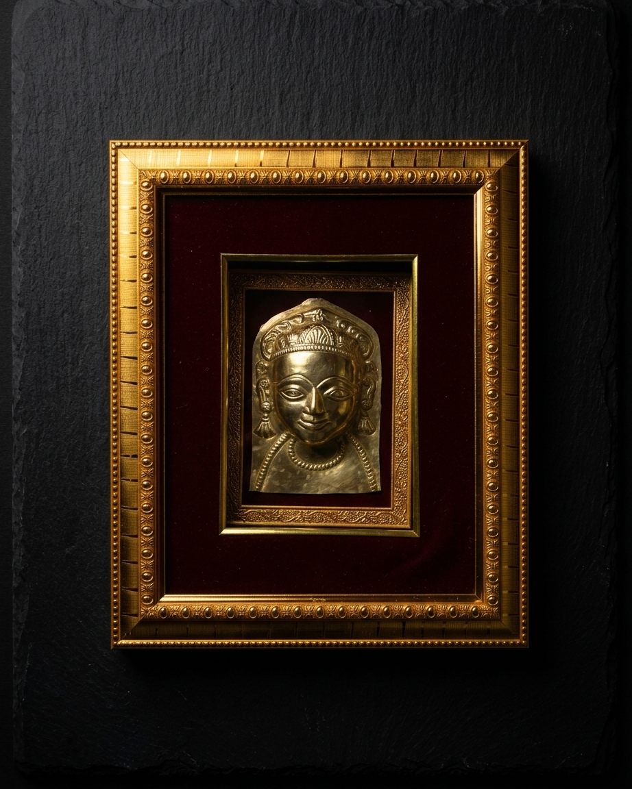 Framed Devta Mukh Metalcraft
