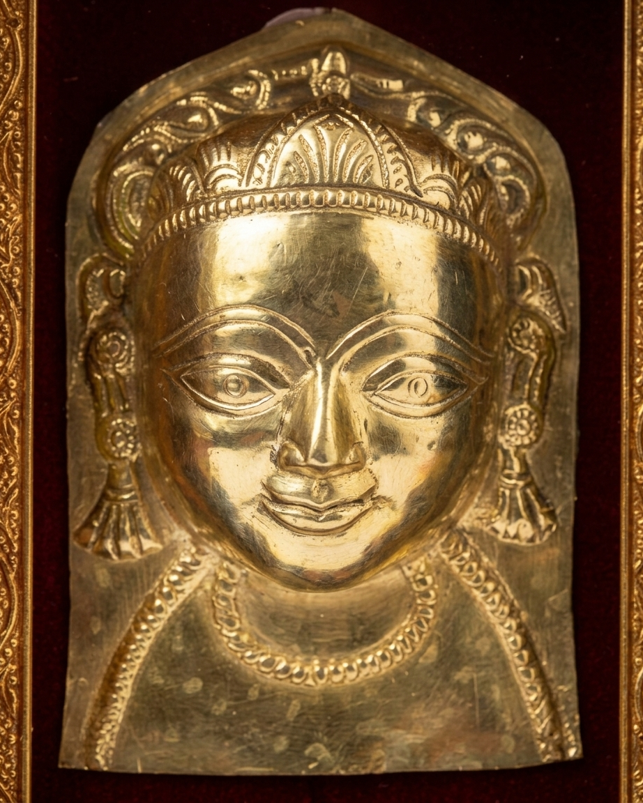 Framed Devta Mukh Metalcraft