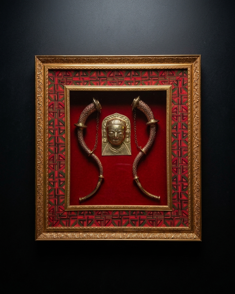 Framed Ransingha and Devta Mukh Metalcraft