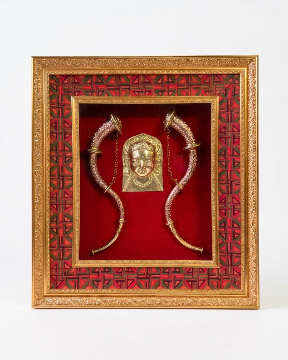 Framed Ransingha and Devta Mukh Metalcraft