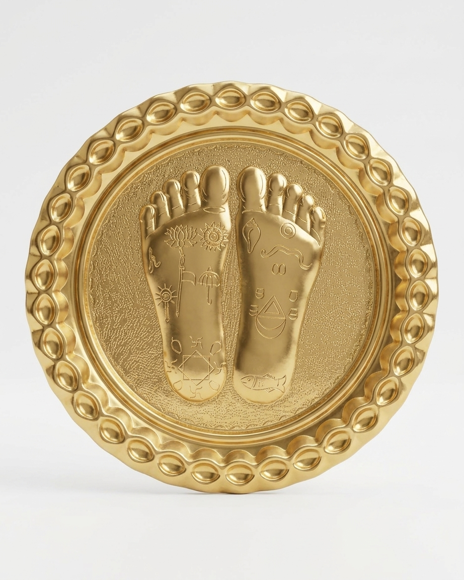 Chamba Thaal – Handcrafted Embossed Brass Art Plate