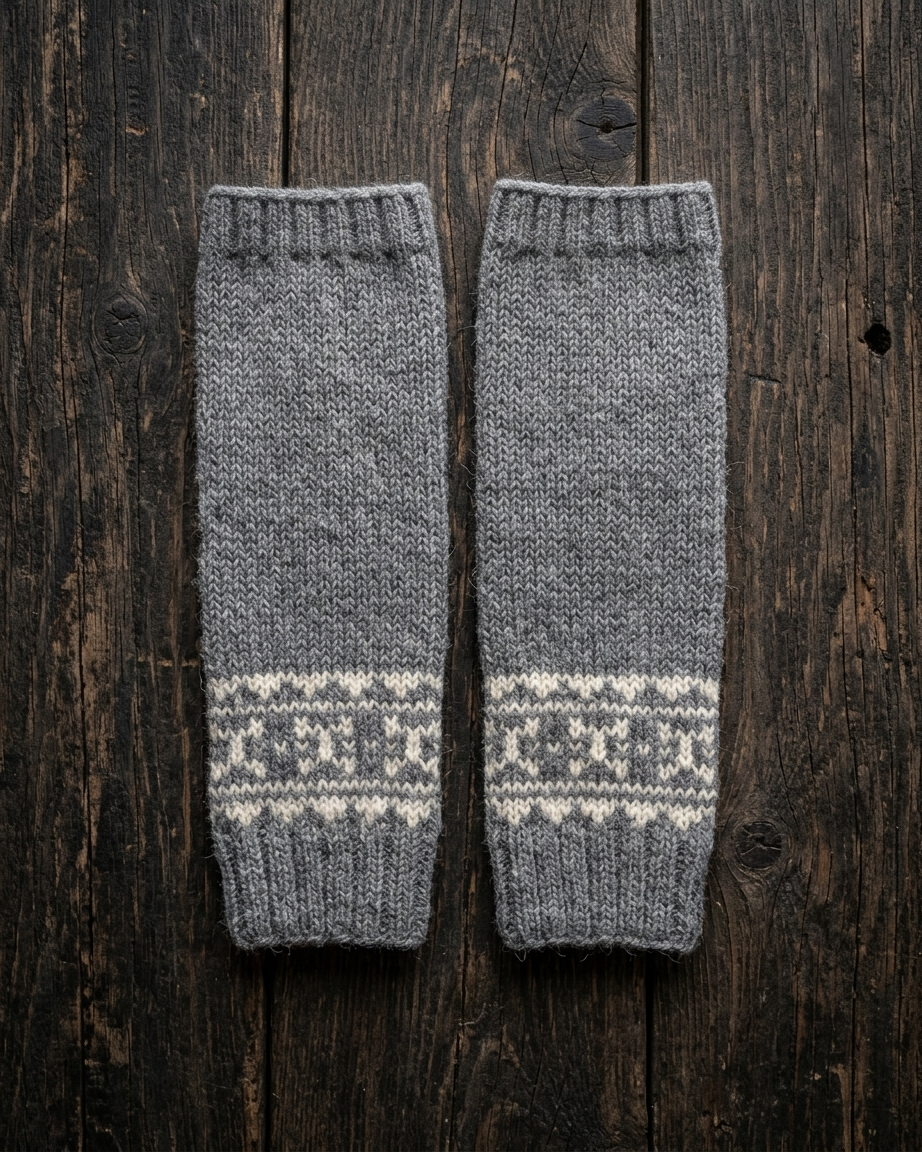Pure Angora Wool Hand-Knitted Leg Warmers – Winter Thermalwear