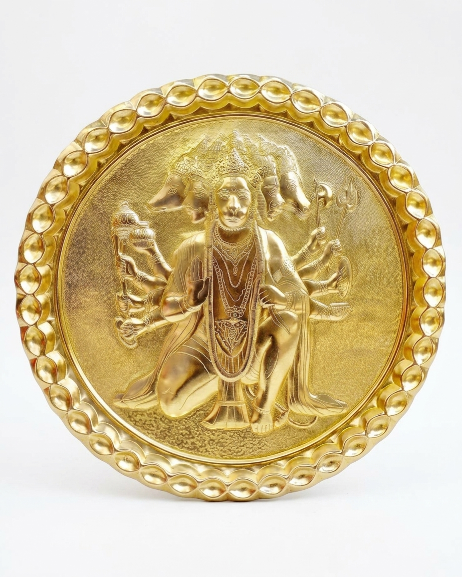 Chamba Thaal – Handcrafted Embossed Brass Art Plate