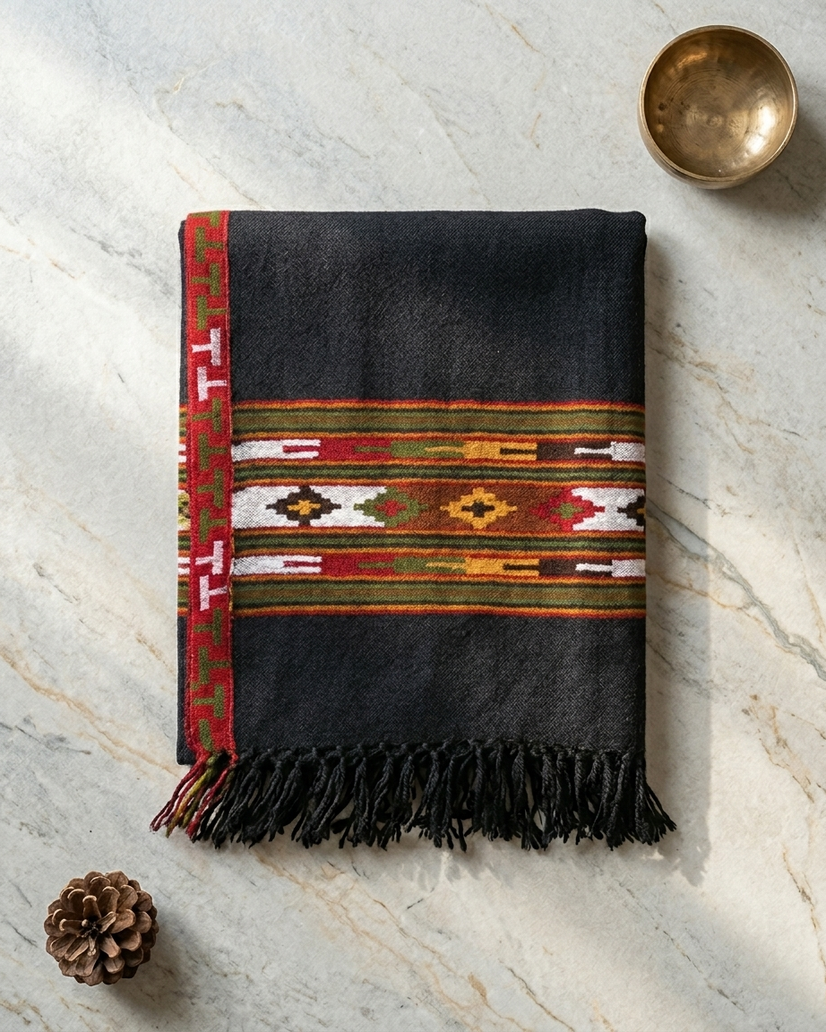 Pure Sheep Wool Kullu Shawl