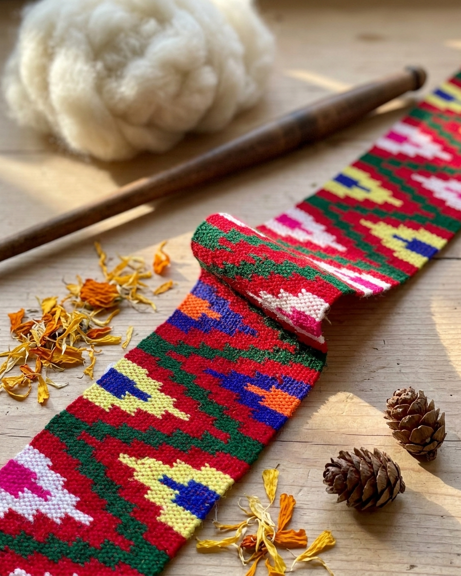 Kullu Border Patti – Traditional Geometric Fabric Trim (8.5 cm)