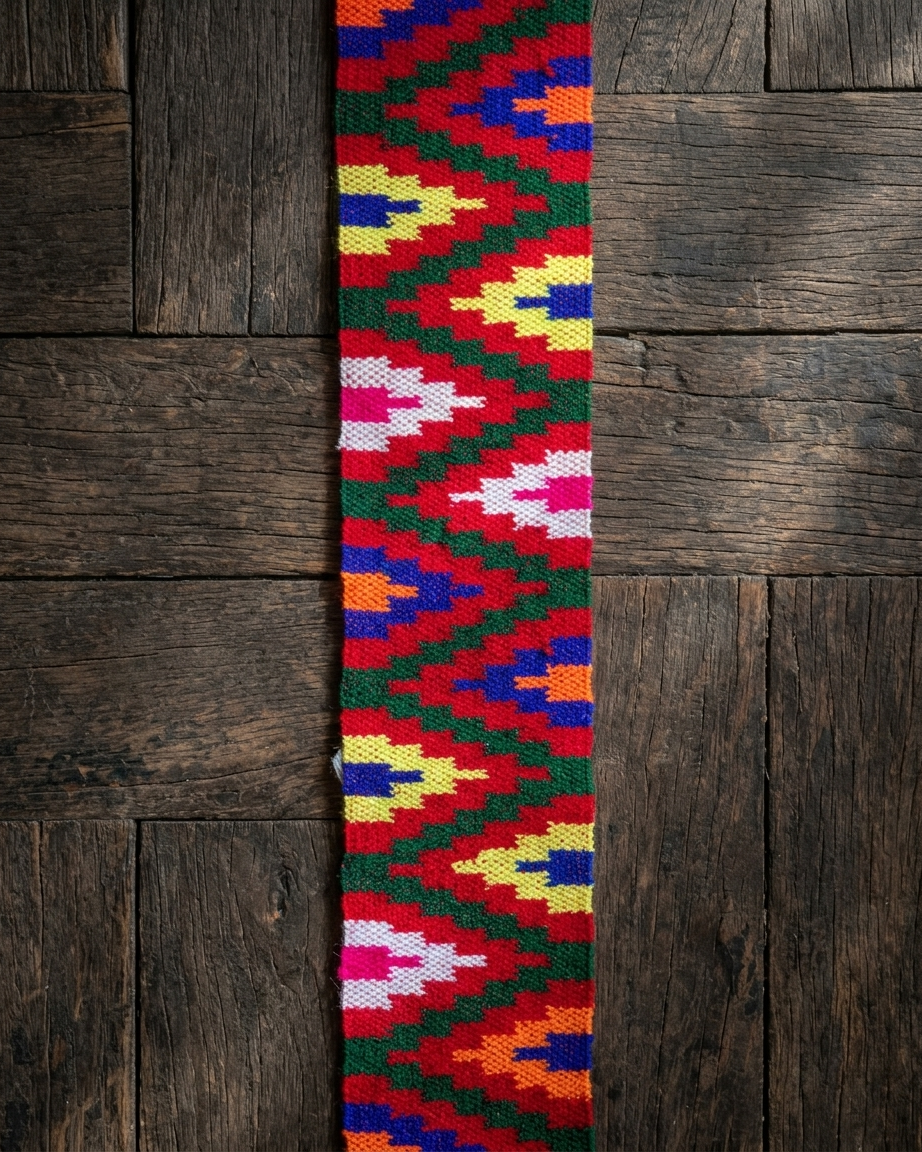 Kullu Border Patti – Traditional Geometric Fabric Trim (8.5 cm)