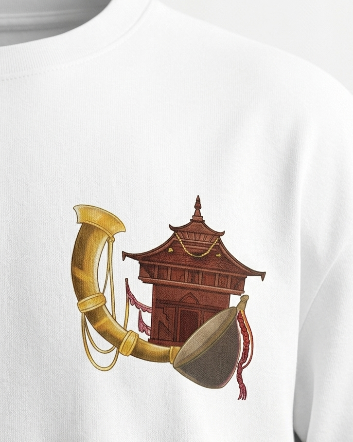 Himachali Oversized Kullu Patti T-Shirt (240 GSM)