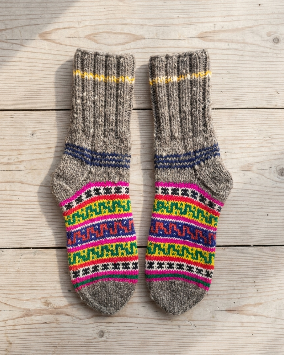 Lahauli GI-Tagged Woolen Socks – Hand-Knitted Socks