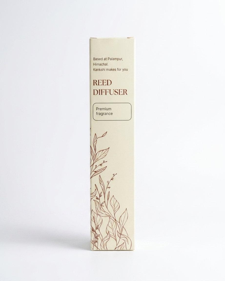 Kankshi Reed Diffuser 100ml – Premium Handcrafted Aroma for the Soul | Himalayan Fragrance from Palampur, Himachal Pradesh