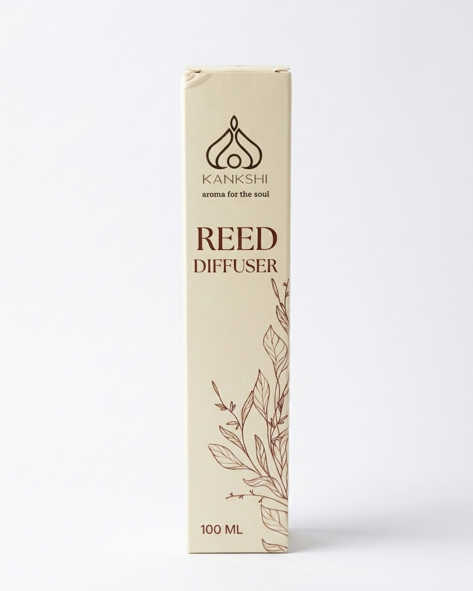 Kankshi Reed Diffuser 100ml – Premium Handcrafted Aroma for the Soul | Himalayan Fragrance from Palampur, Himachal Pradesh