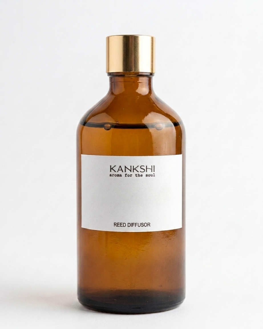 Kankshi Reed Diffuser 100ml – Premium Handcrafted Aroma for the Soul | Himalayan Fragrance from Palampur, Himachal Pradesh