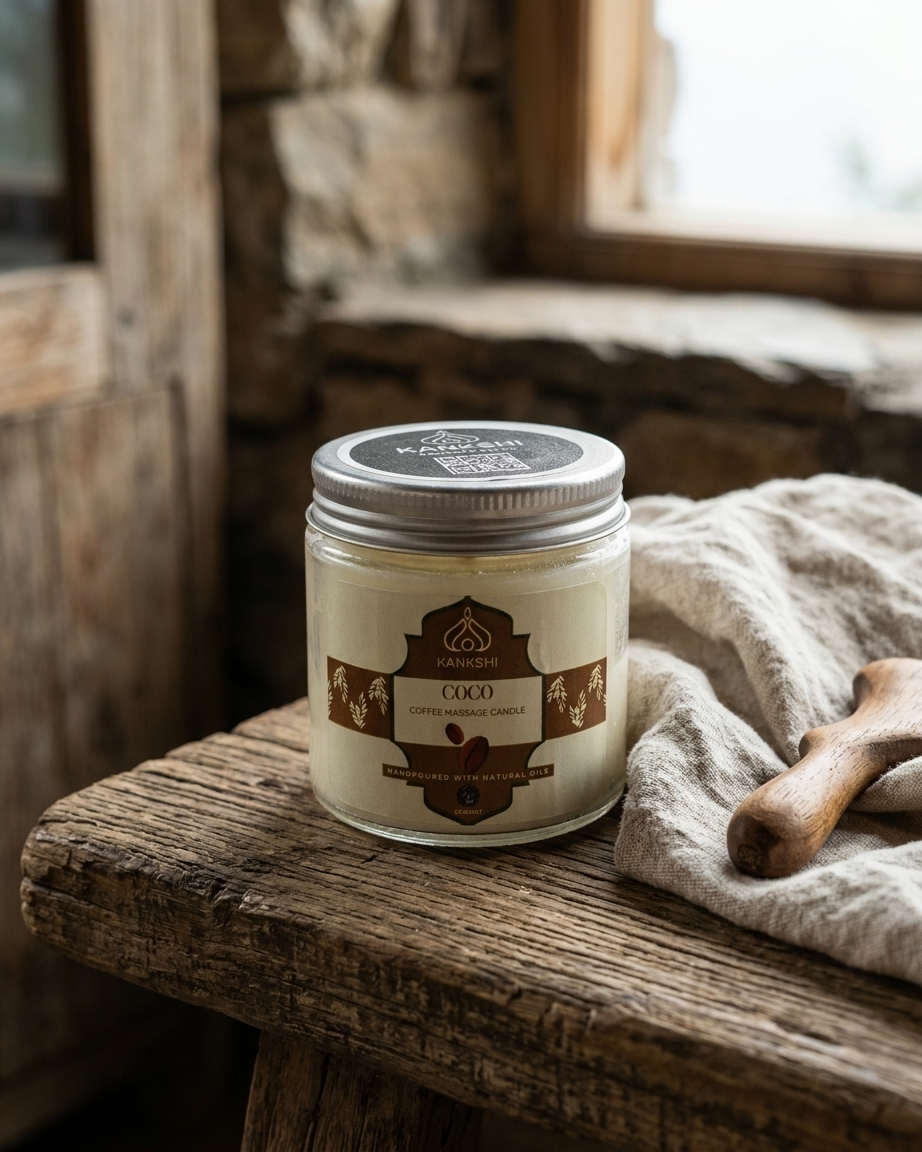 Kankshi Coco Coffee Massage Candle – Handpoured Natural Wellness