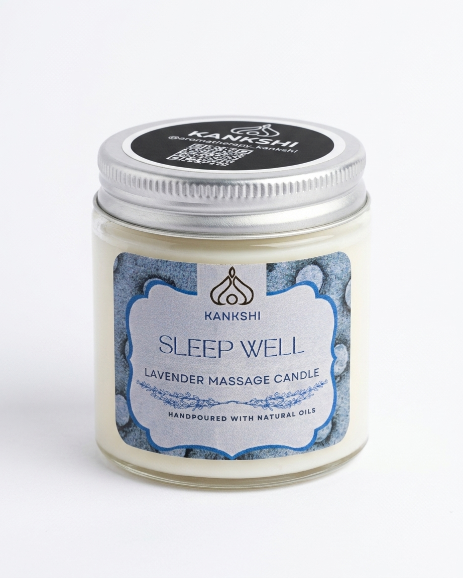 Kankshi Sleep Well Lavender Massage Candle – Handpoured Aromatherapy
