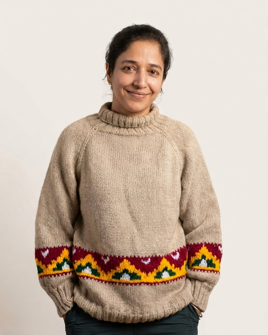Kullu Patti Hand Knitted Sweater (Merino Wool)