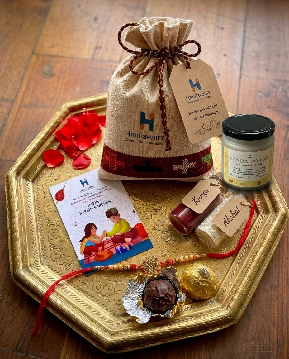 Pahadi Rakhi Potli – Handcrafted Rakhi Gift Set