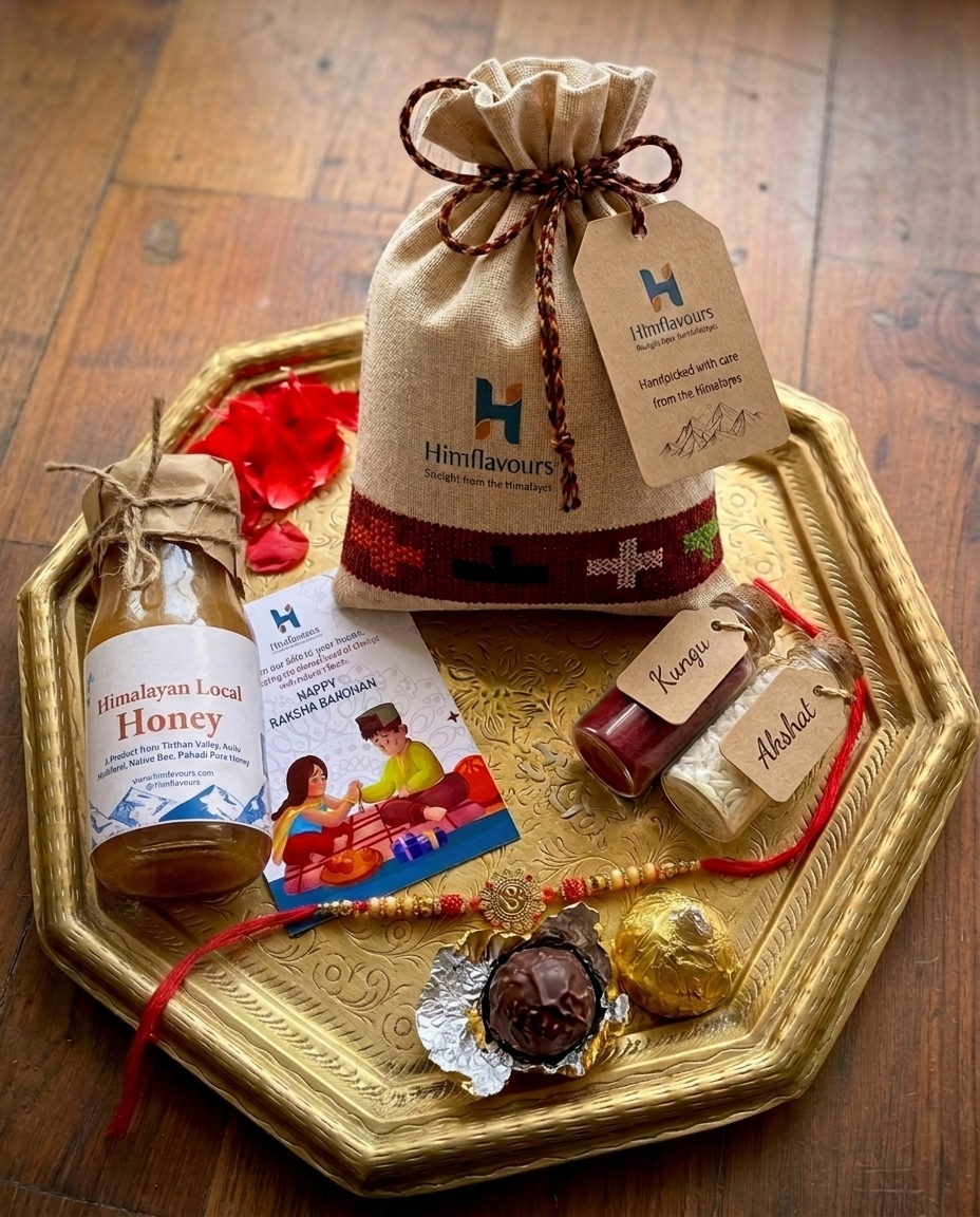 Pahadi Rakhi Potli – Handcrafted Rakhi Gift Set