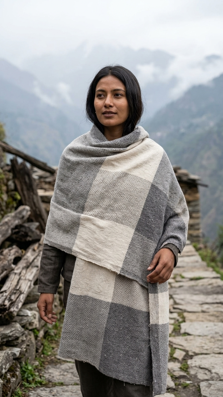 Pure Angora Wool Stole